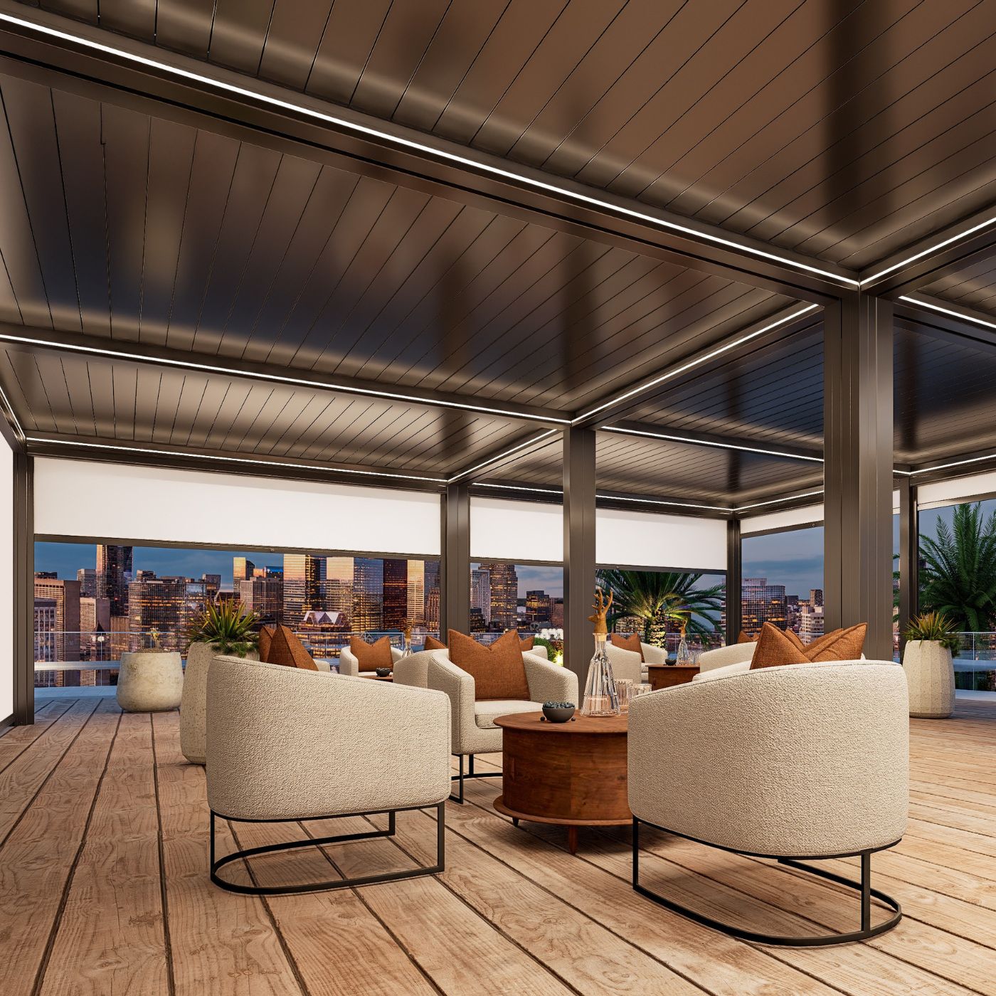 LUMO 6M X 4M FREE STANDING MOTORISED PERGOLA SELF ASSEMBLY